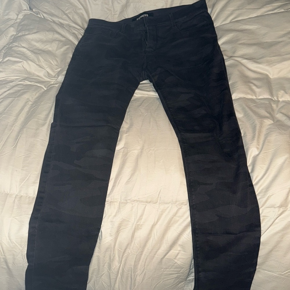 Express Black Camo Jeans